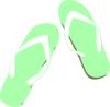 Green Flip Flops Clip Art