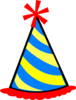 Party Hat Red Blue Yellow Clip Art