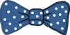 Bow Tie Blue With White Dots Clip Art
