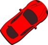 Red Car - Top View - 40 Clip Art