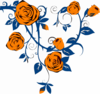 Orange Rose Border Clip Art
