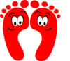 Red Happy Feet Clip Art