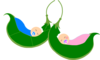 Two Babies In A Pod Clip Art