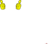 Yellow Two Thumbs 2 Clip Art