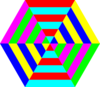 Hexagon Triangle Rainbow Clip Art