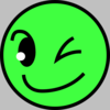 Green Smiling Circle Clip Art