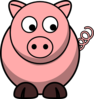 Pig Looking Right-up Clip Art