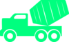 Green Dump Truck  Clip Art
