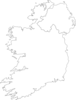 Ireland Contour Map Clip Art