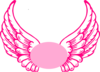 Hot Light Pink Guardian Angel Wings Clip Art