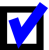 Blue Checkmark With Box Clip Art