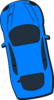 Blue Car - Top View - 100 Clip Art