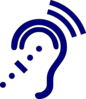 Hearing Assistive Technology - Blue Icon Clip Art