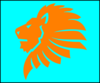 Lion Head Orange Clip Art