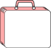 Colorless Suitcase Clip Art