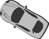 Gray Car - Top View - 150 Clip Art