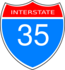 Interstate 35 Road Sign Clip Art