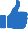 Thumbs Up Icon Blue Clip Art