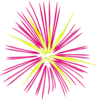 Pink And Yellow Sparks Clip Art