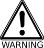 Warning, Logo, Black Clip Art