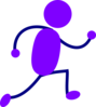 Purple Running Man Clip Art