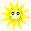 Smiley Happy Yellow Sun Clip Art