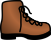Simple Brown Boot Clip Art