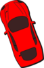 Red Car - Top View - 110 Clip Art