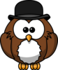 Owl With Hat Clip Art