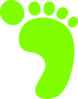 Footprint Green Clip Art