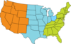 Three-region U.s. Map Clip Art