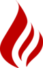 Simple Dark-red Flame Clip Art