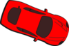 Red Car - Top View - 340 Clip Art