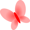 Red Pink Butterfly Clip Art
