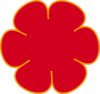 Red Orange Flower  Clip Art