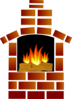 Brick Oven With Flames Clip Art