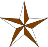 Texas Star Brown Clip Art
