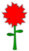 Red Flower With Stem Clip Art