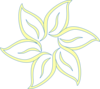 Yellow Blue Flower Clip Art
