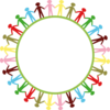 People Around Circle Holding Hands Clip Art