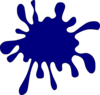 Blue Ink Splat Clip Art