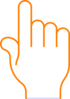 Orange Pointer Finger Clip Art