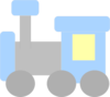 Blue And Gray Train Clip Art