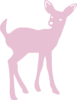 Pink Cute Deer  Clip Art