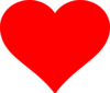 Red Heart Flat Clip Art