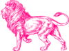 Pink Lion Clip Art