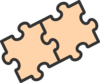 2 Puzzle Pieces Clip Art
