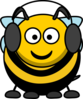 Bee Hearing Music Clip Art