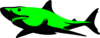 Green.shark Clip Art