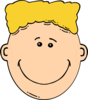 Smiling Blond Boy Clip Art